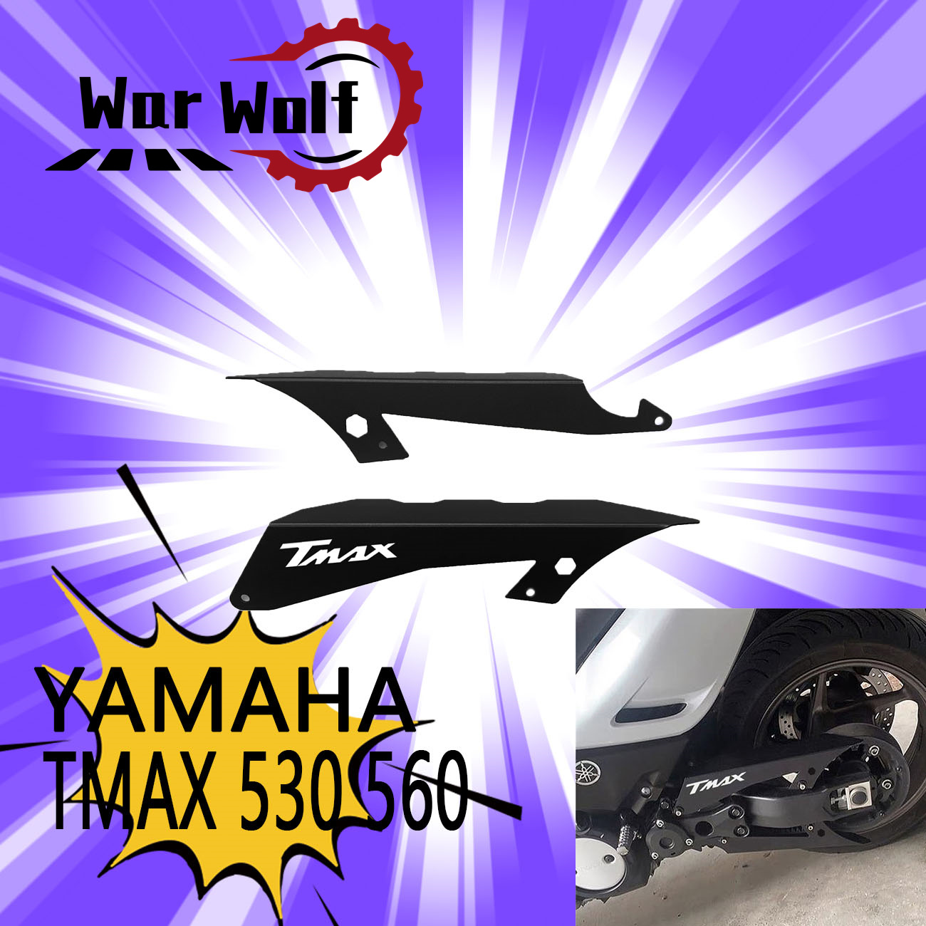Tech Accessories Usa - Motorrad-Kettenschutz CNC Aluminium Zubehör für YAMAHA