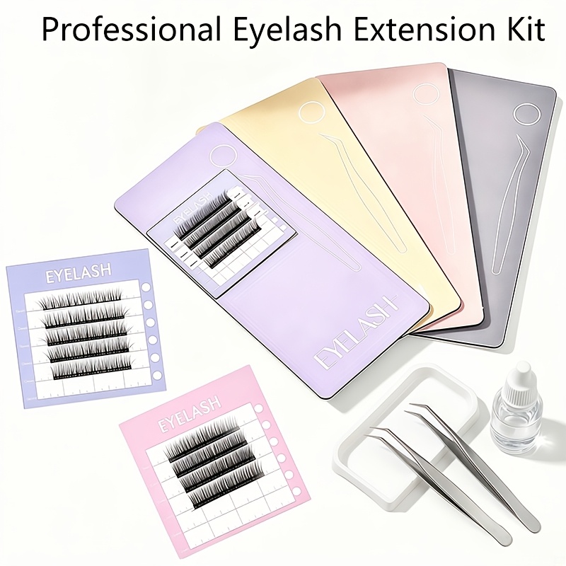 Tech Accessories Kit - 3-teiliges Professionelles Magnetisches Wimpernverlängerungs-Set mit Präsentationspalette,