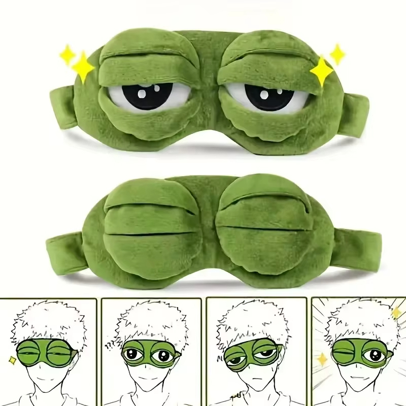 Tech Accessories Women - Froschförmige Augenmaske, Partyspiel, lustige Augenmaske, Cartoon-Plüsch,