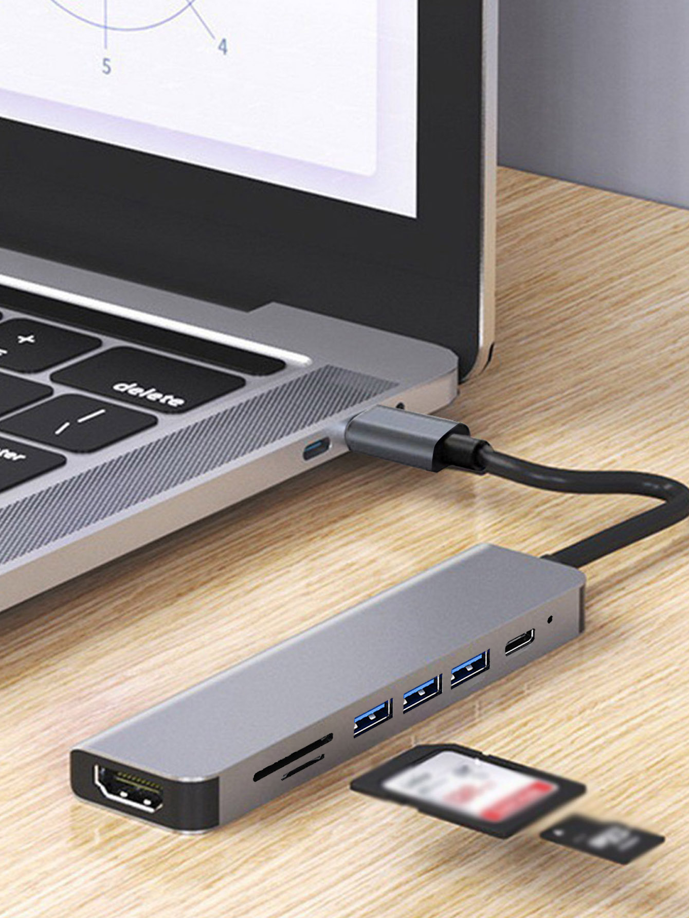 Usb Hub 7 Port - Grenzüberschreitender 7-in-1 USB-Hub mit Typ-C-Schnittstelle, Multi-Port