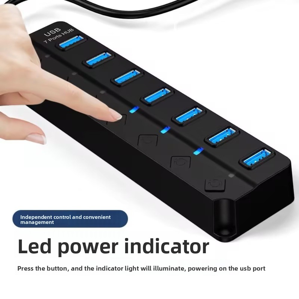 Usb Hub 7 Port - 7-in-1 USB 3.0 Hub mit Unabhängigem