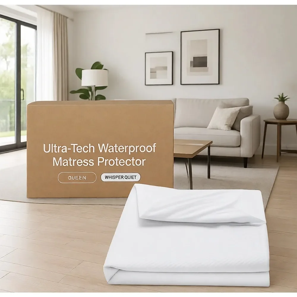 Tech Queen - Ultra Tech Wasserdichter Matratzenschoner für Queen-Size-Betten,