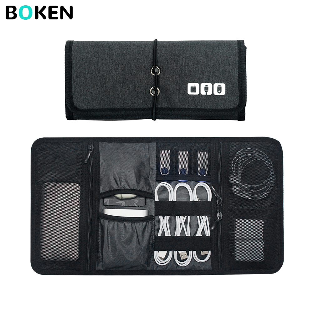 Tech Accessories Travel - Tech-Organizer-Tasche Kabelaufbewahrung Reise-Elektronikzubehör-Beutel für Ladegerät Powerbank