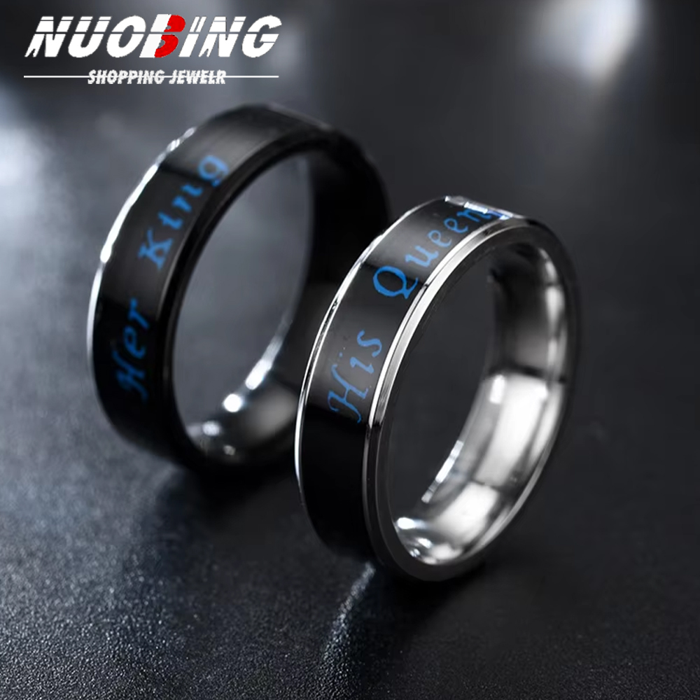 Tech Queen - Smarter High-Tech-Ring mit Körpertemperaturanzeige, 6MM Buchstaben,