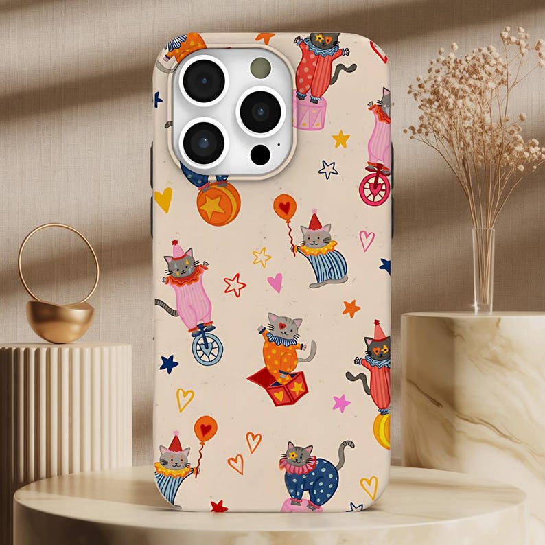 Tech Accessories Iphone - Zirkus-Katzen iPhone Hülle Kätzchen Clown für