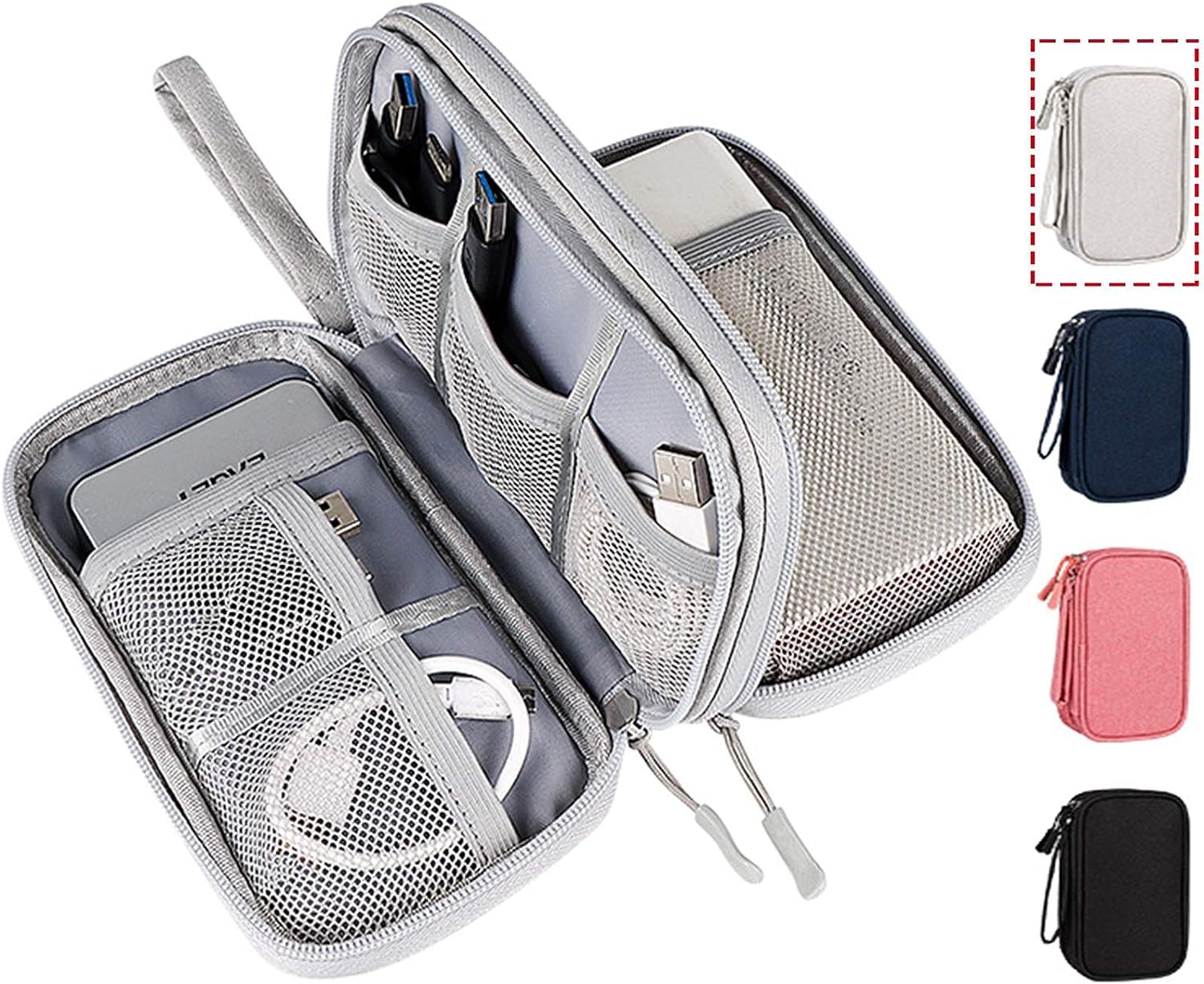 Tech Accessories Kit - Reise-Organizer-Tasche, Kabelaufbewahrung, Organizer-Tasche, Tragetasche, tragbar, wasserdicht,