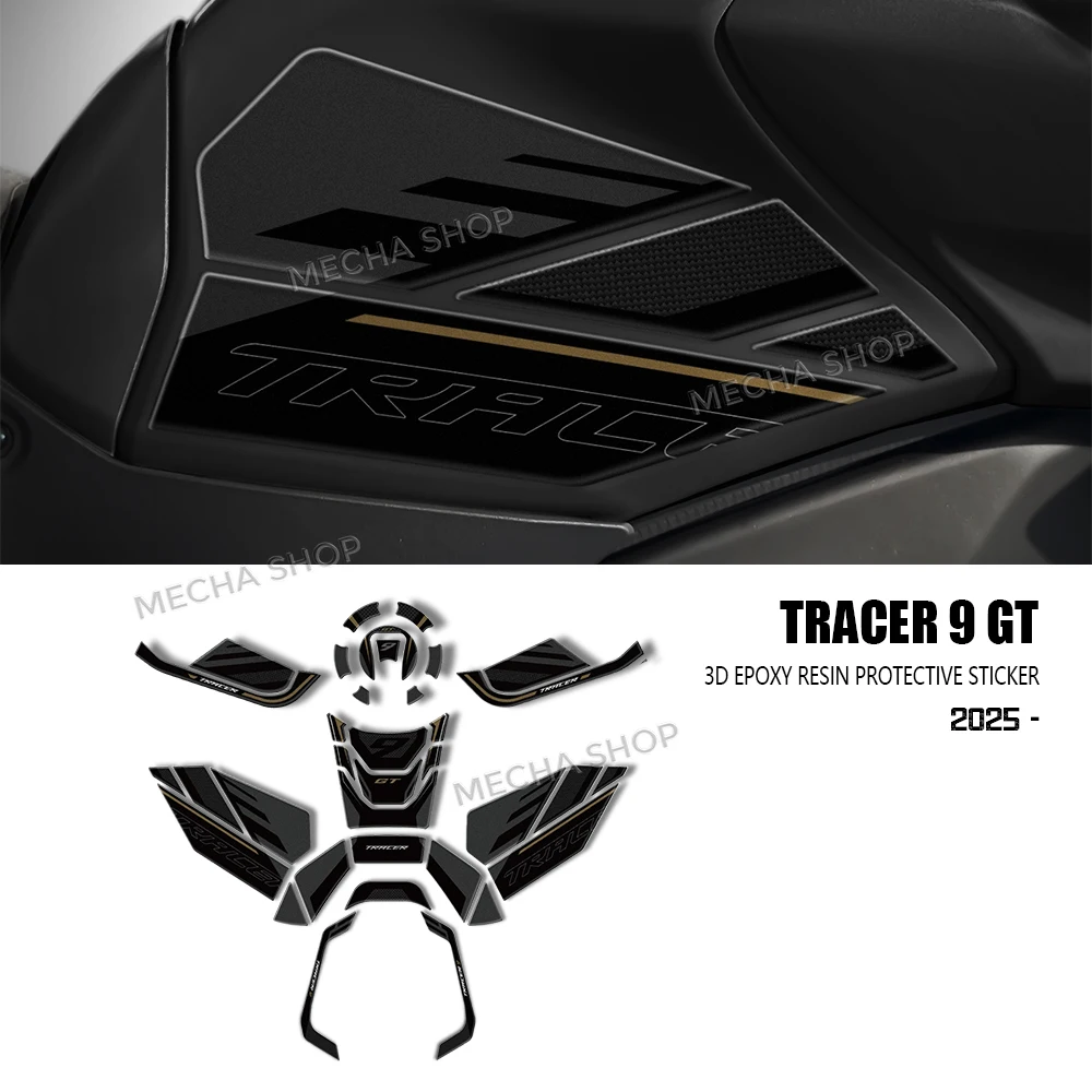 Tech Accessories Kit - Motorradzubehör 3D-Harz-Aufkleber-Schutz-Set für Tracer 9 GT