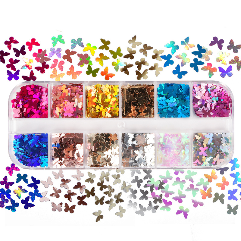 Tech Accessories Usa - Mix Farbe Fluoreszierende Schmetterling Glitter Wimpern