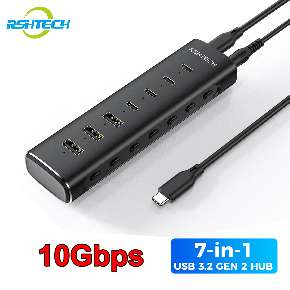RSHTECH USB 3.2 Hub Splitter 7 – Usb Hub 7 Port Bewertung und Preis