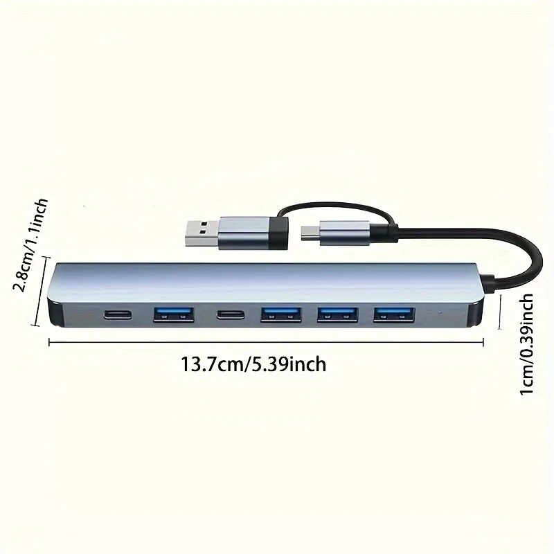 7 Ports USB 3.0 Typ C Hub 7 in – Usb Hub 7 Port Bewertung und Preis