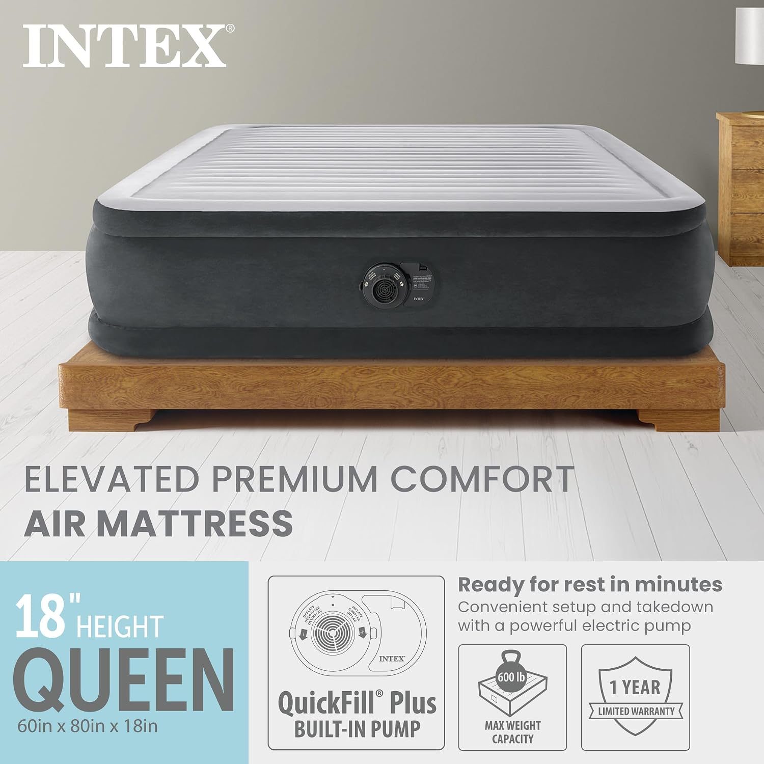 Queen-Luftmatratze mit integri – Tech Queen Bewertung und Preis