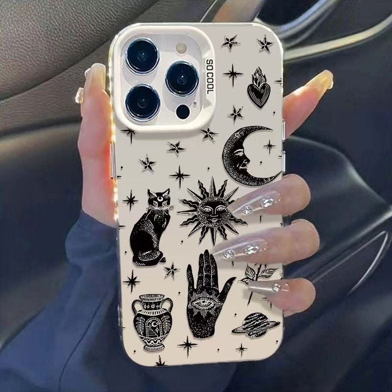 Luxuriöse Sonne-Mond-Katzen-Ha – Tech Accessories Iphone Bewertung und Preis