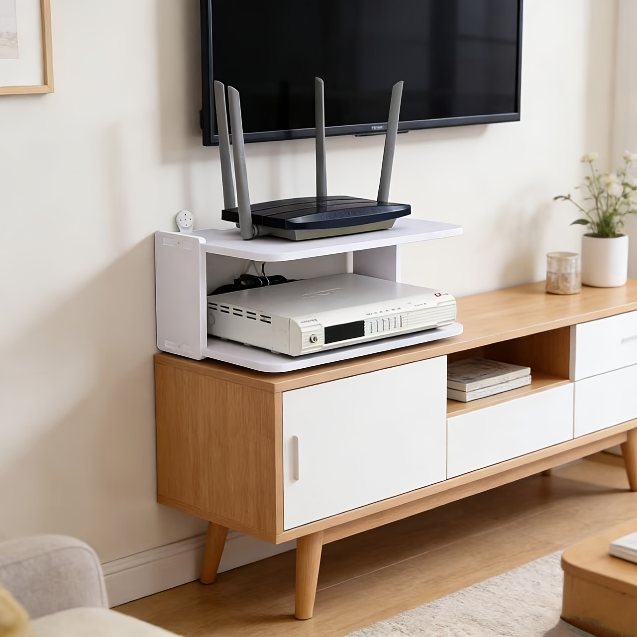 Wandmontiertes Router- und Kab – Tech Table Accessories Bewertung und Preis