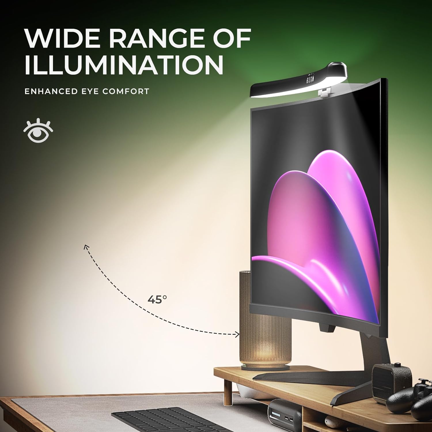 Gebogene Monitor-Lichtleiste,  – Monitor Light Bar Bewertung und Preis