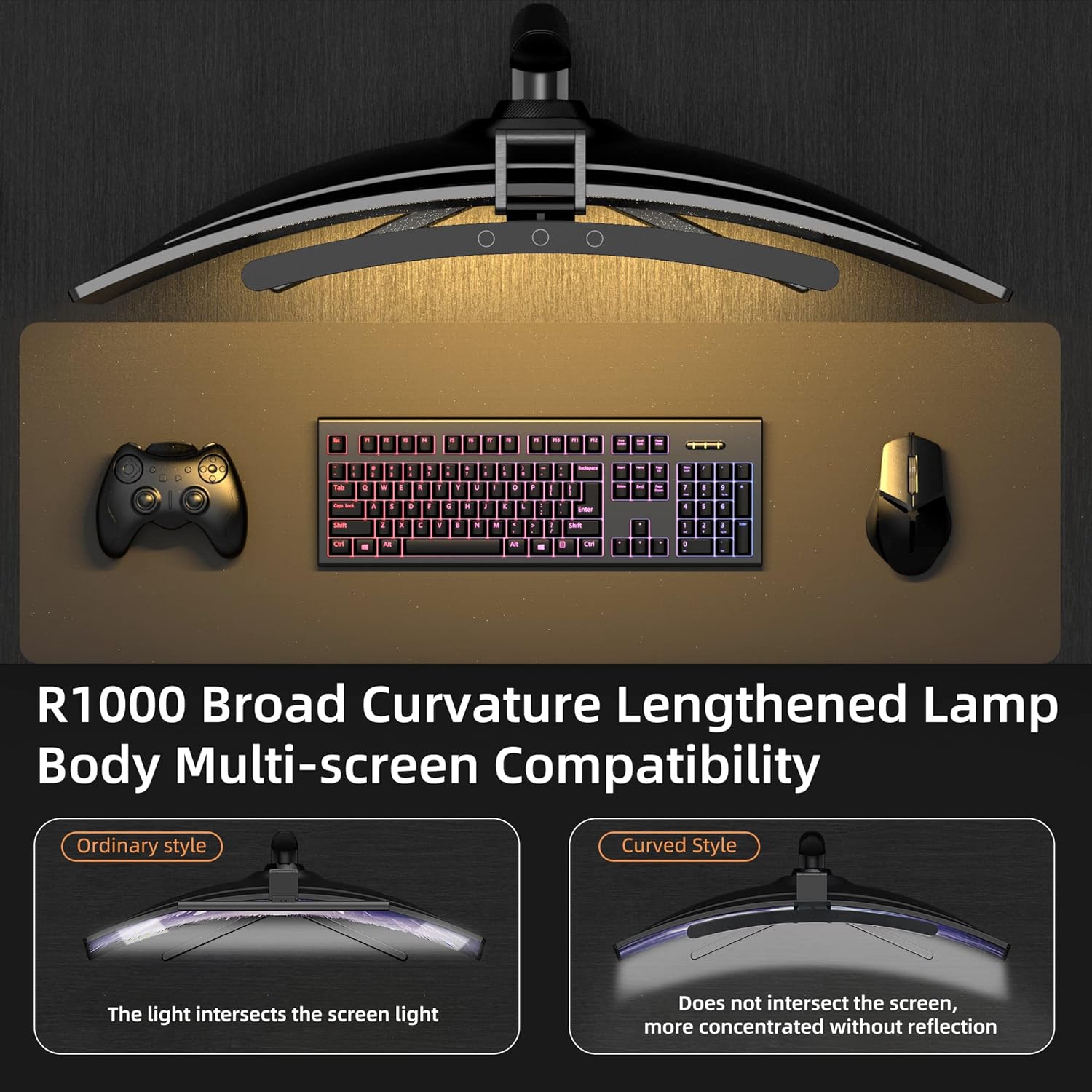 Gebogene Monitor-Lichtleiste,  – Monitor Light Bar Bewertung und Preis