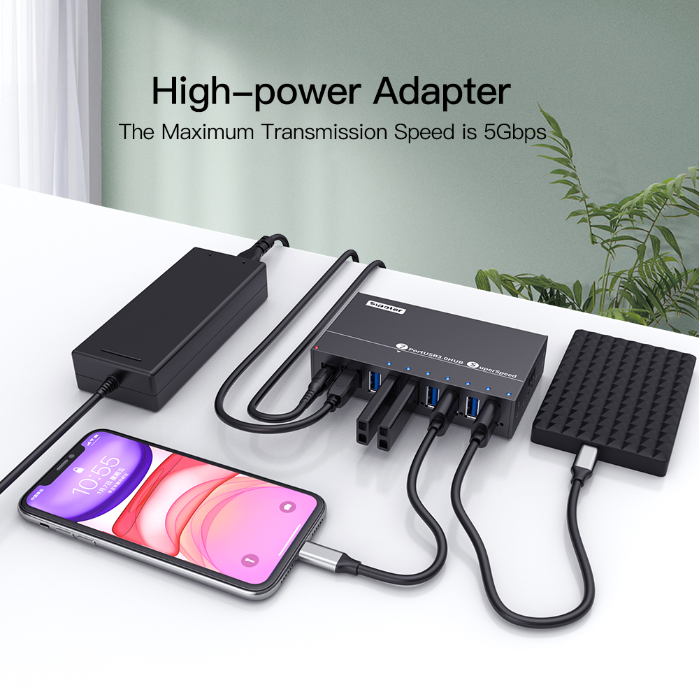 A-173 Sipolar 7-Port USB-Hub 3 – Usb Hub 7 Port Bewertung und Preis