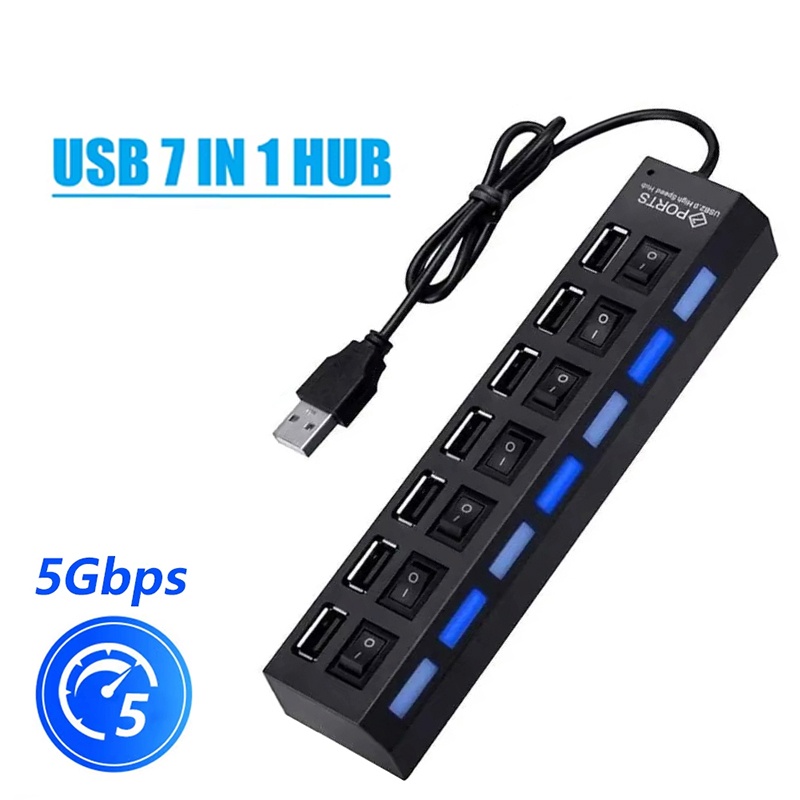 USB 2.0 Hub USB High-Speed-Spl – Usb Hub 7 Port Bewertung und Preis