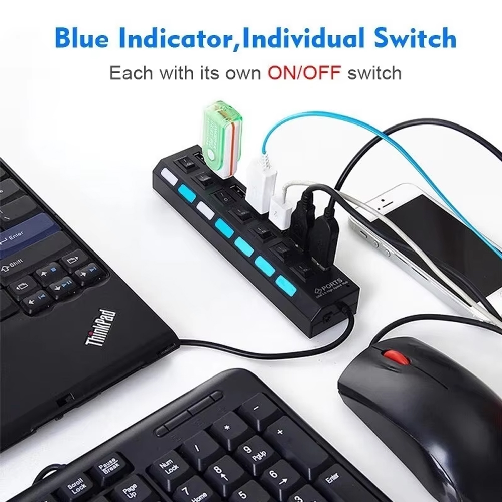 KEBIDUMEI 7 Port USB 2.0 HUB M – Usb Hub 7 Port Bewertung und Preis